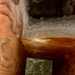 dust buildup inside an HVAC air duct