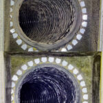 Air duct before and after cleaning
