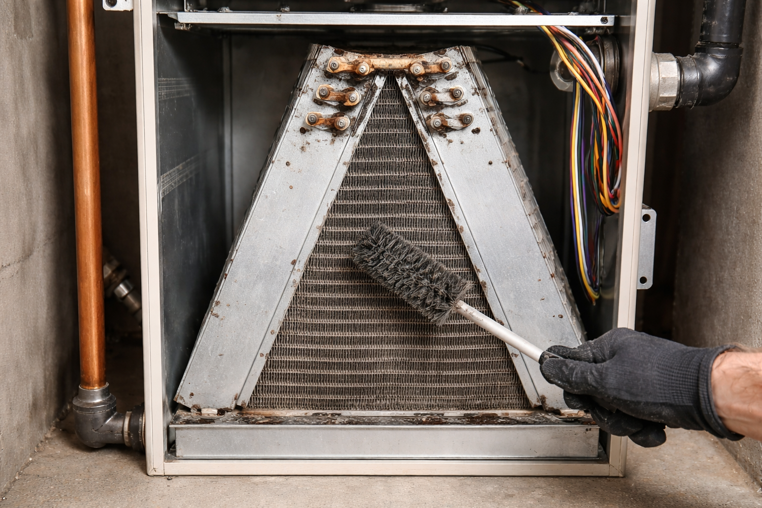 HVAC coil cleaning