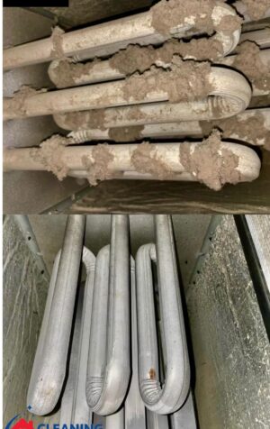 Before and After air duct cleaning comparision