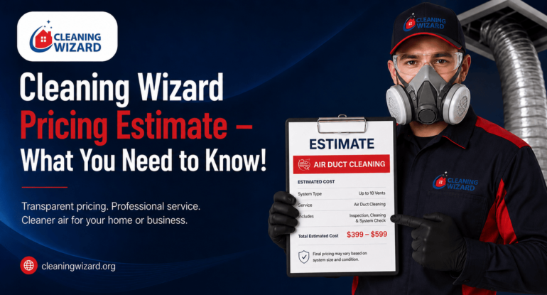 Air duct cleaning cost estimate example from Cleaning Wizard, Chicago HVAC cleaning company